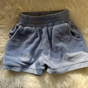 Roux Kids Terrycloth Shorts in steel blue